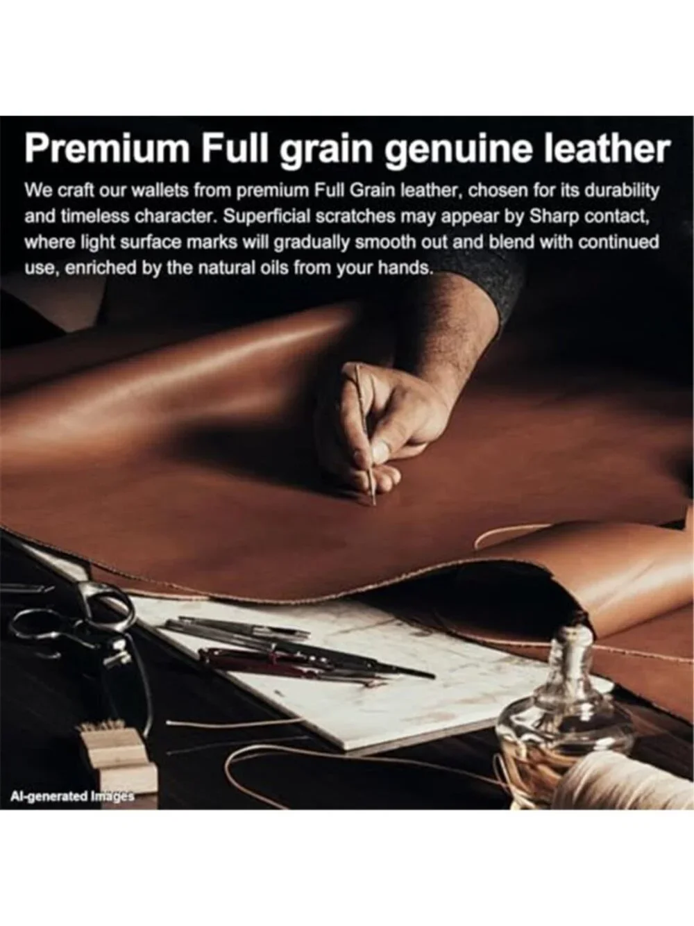 Men's Slim RFID Smart Minimalist Wallet Credit Card Genuine Leather Wallet